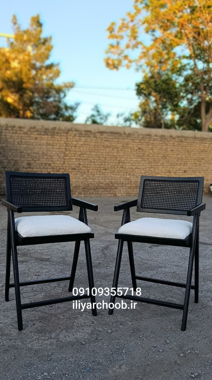 صندلی اپن حصیری چوب راش