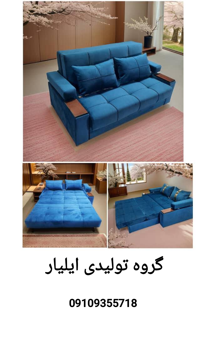 کاناپه تختخوابشو رایکا باکسدار