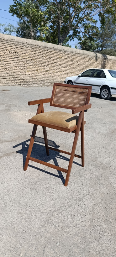 صندلی حصیری دسته دار چوب راش